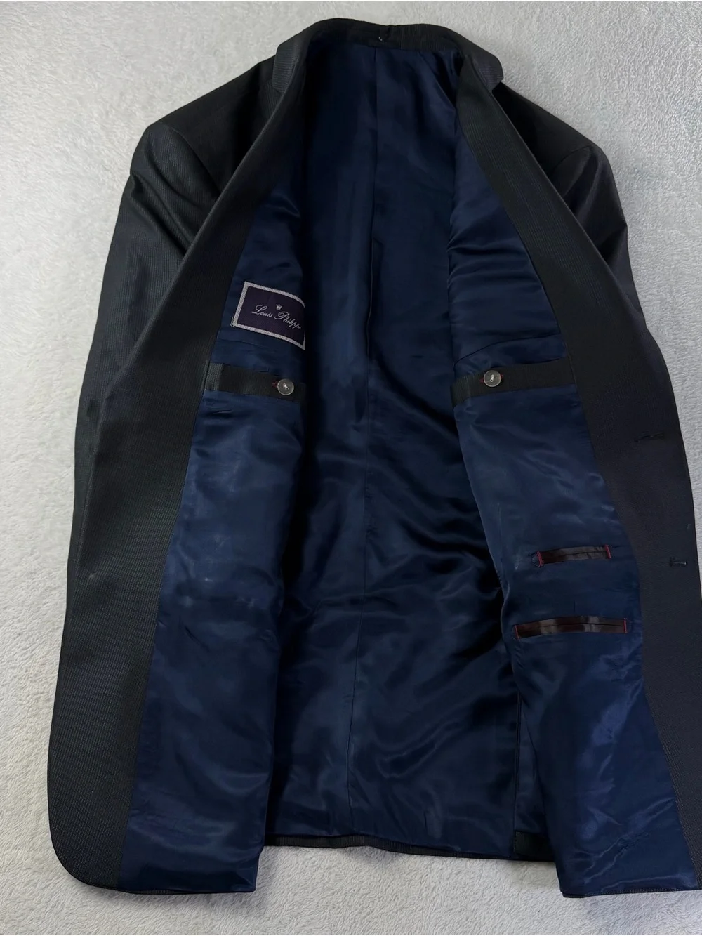 Louis Philippe Ultra Fit 2-Piece Suit 40R 34x32 Black